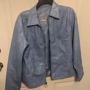 Blue Leather Jacket